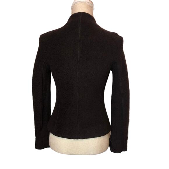 Cheap and Chic by Moschino Zip Front Long Sleeve Virgin Wool Blend Jacket Size 6 - Picture 3 of 8